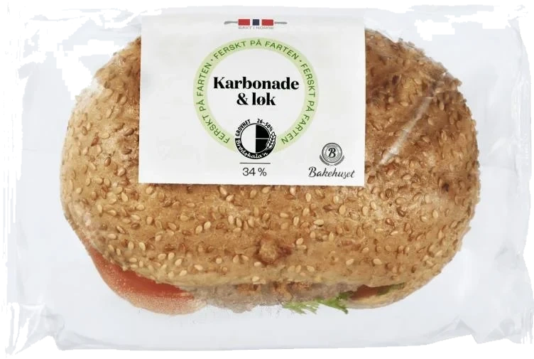 Sesamstykke m/Karbonade&Løk 240g Bakehuset