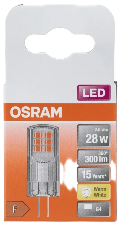 Lyspære Led Pin 30 Klar G4 Osram
