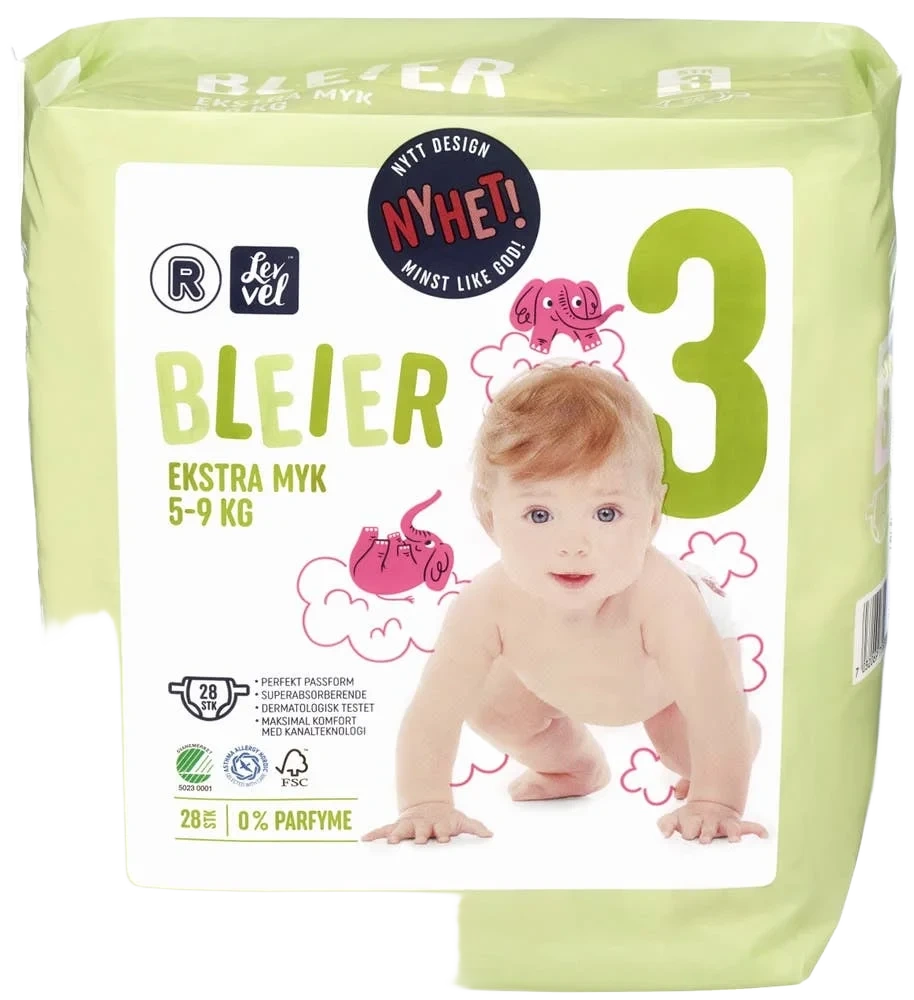 Lev Vel bleier midi Str. 3, 5-9 kg, 28 stk
