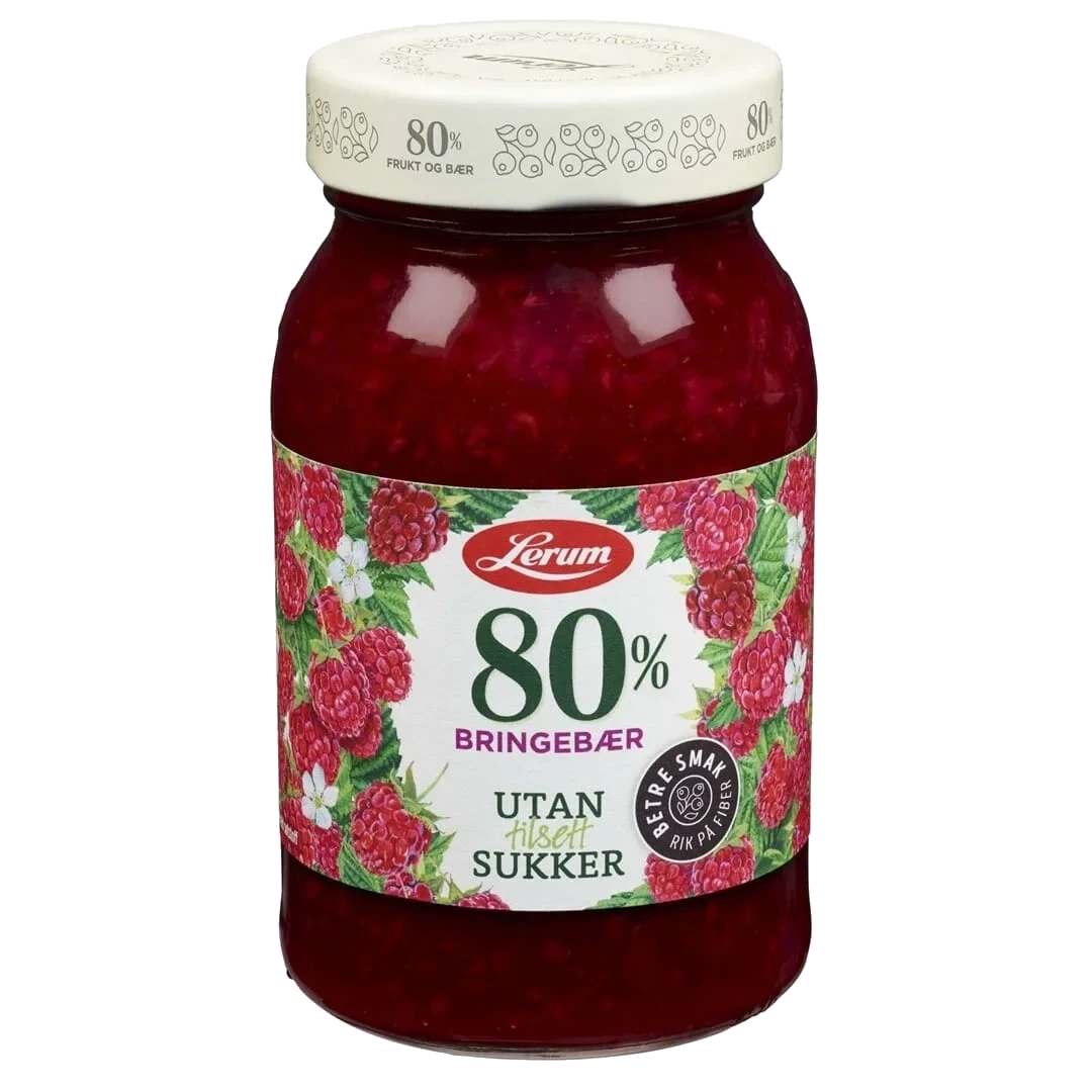 Bringebær u/tilsatt sukker 330g