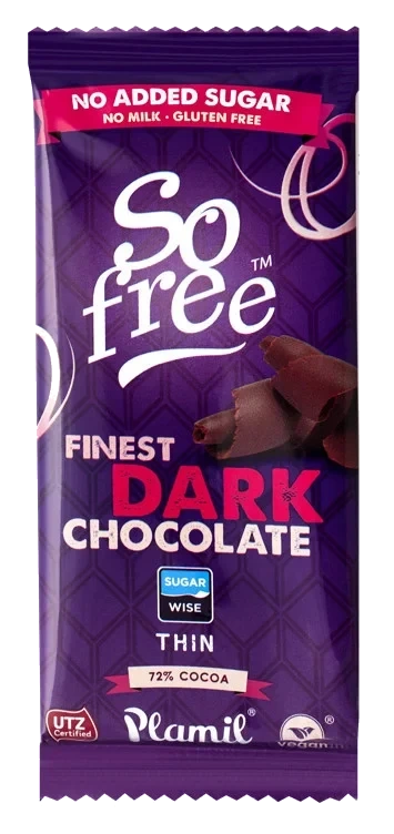 Sjokolade 72% melkefri u/sukker   80g