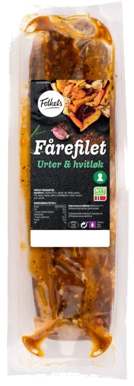 Fårefilet Urter&Hvitløk Ca450g Folkets