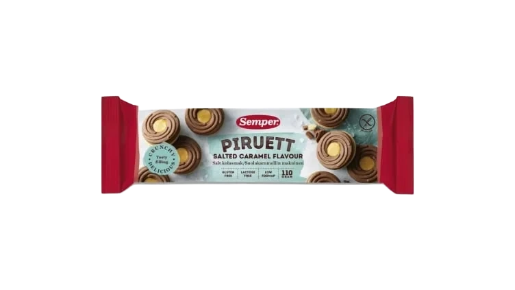 Piruett Kjeks Karamell Gl.Fri 110g Semper