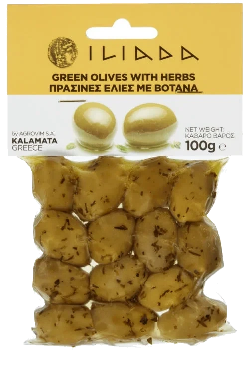 Oliven Grønn m/Urter 100g Iliada