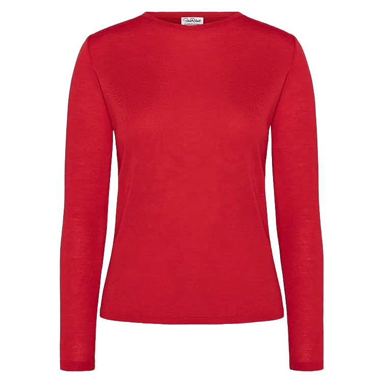 Wool Long Sleeve Red Xl Pierre Robert