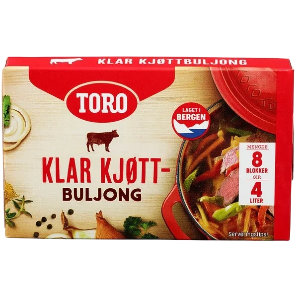 Kjøttbuljong Klar 80g Toro 8 Blokker