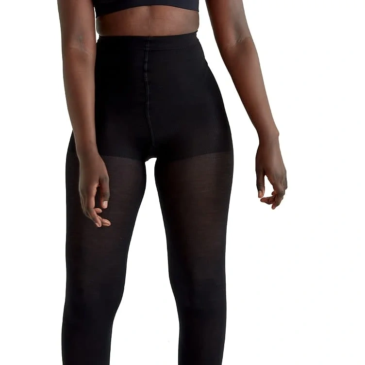 Hold-In Thin Wool Tights Black 44-48 Pierre-Robert