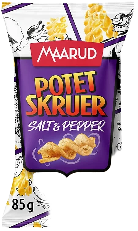 Potetskruer Salt&Pepper 85g Maarud