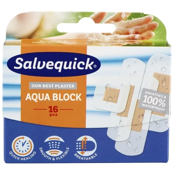 Plaster Aqua Block 16stk Salvequick