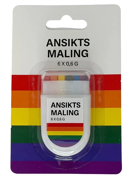 Ansiktsmaling Regnbuefarget
