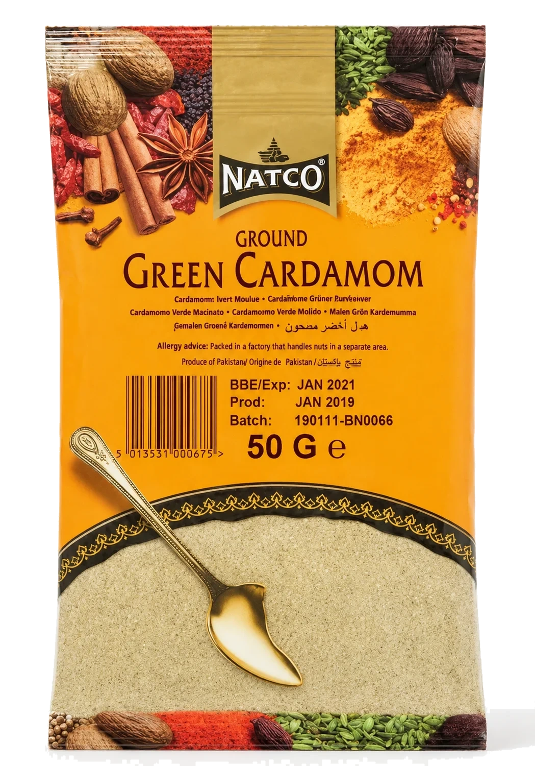 Natco Malt Grønn Kardemomme 100g