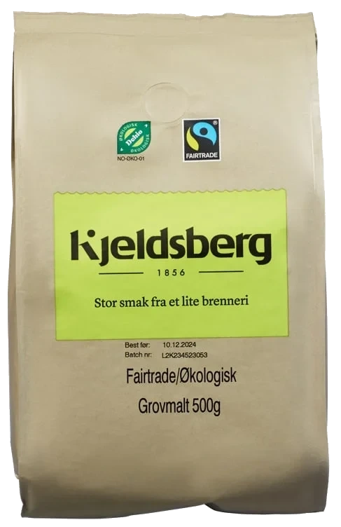 Kjeldsberg fairtrade/økol. grovmalt  12x500g