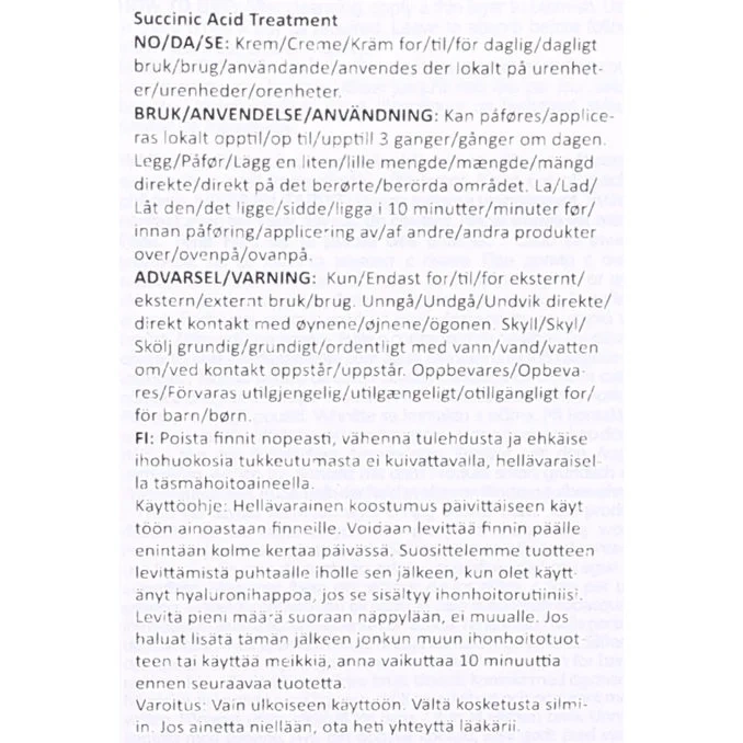 Succinic Acid Treatment