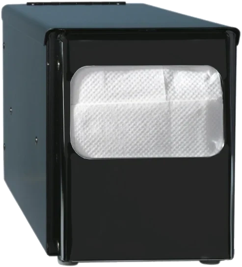 Servietdispenser, metal Sort