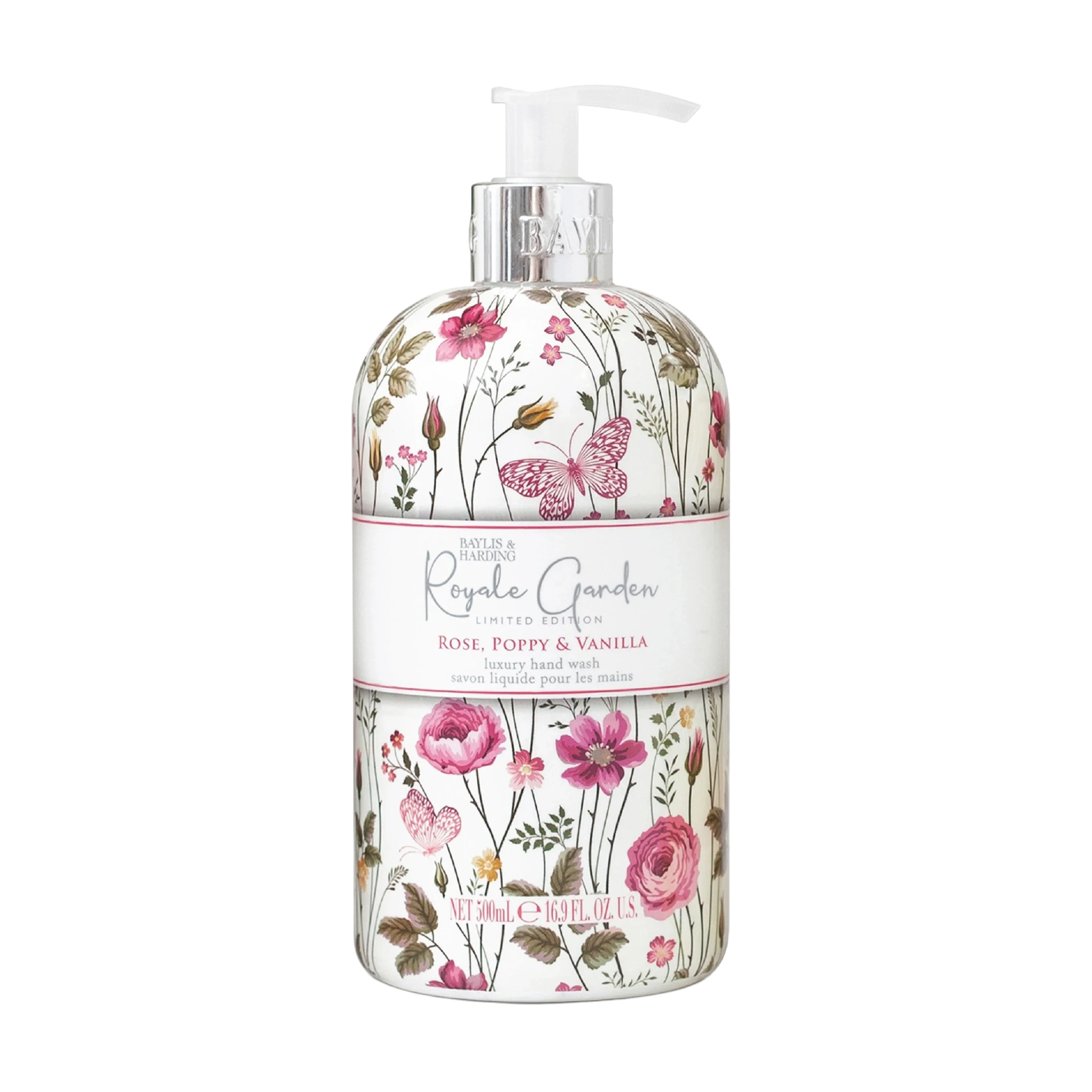 Baylis & Harding Royal Garden Rose, Poppy & Vanilla Hand Wash, 500 ml
