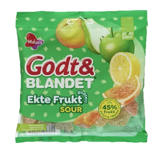 Godt&Blandet Ekte Frukt Sour 140g