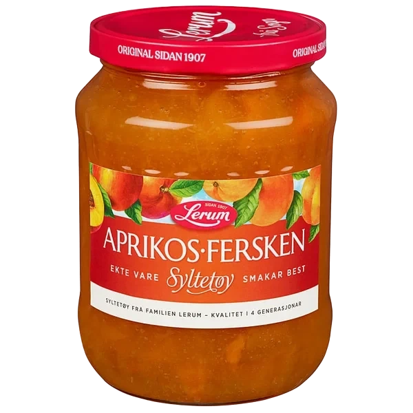 Aprikos-ferskensyltetøy 820g Lerum