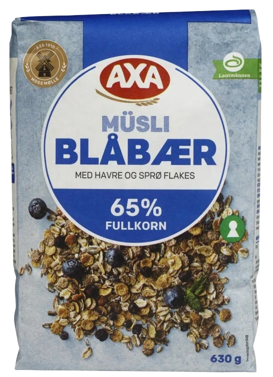 Musli Blåbær 630g Axa