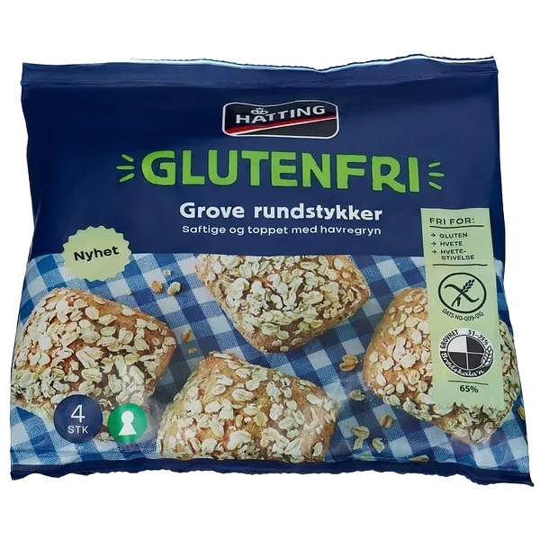 Glutenfri Grove Rundstykker 80gx4stk