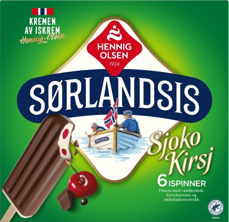 Sjokokirsj 8x6stk Hennig-olsen Is