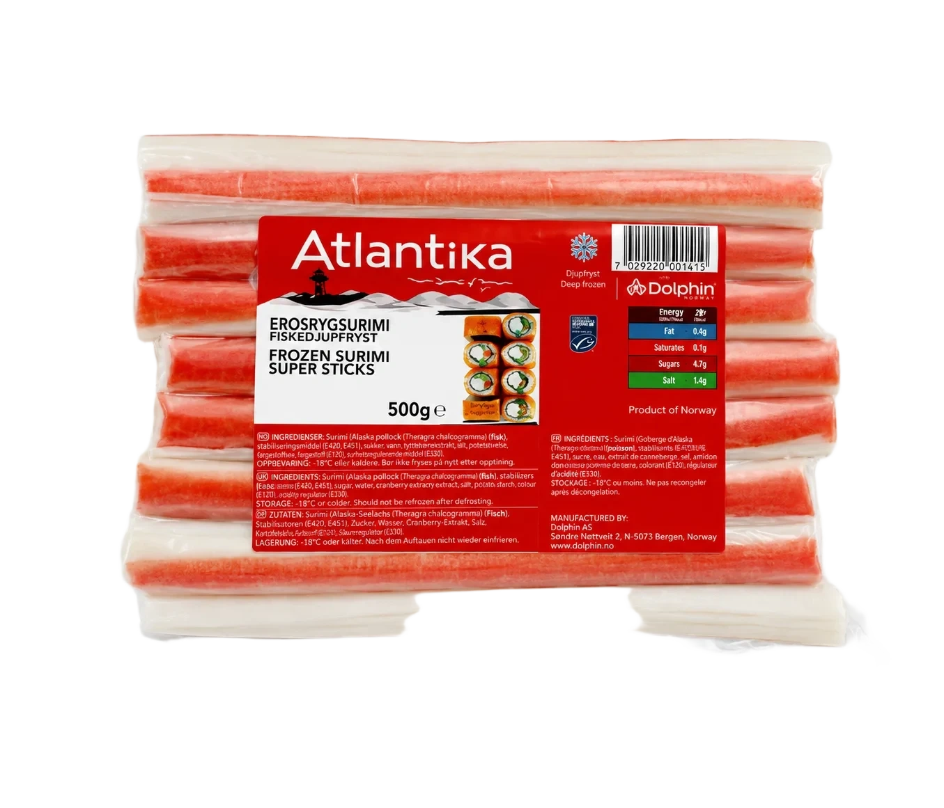 Atlantika Surimi Sushi Pinner 500g