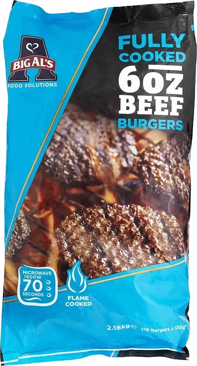 Flammegrillet burger   t   32x135g månedspris