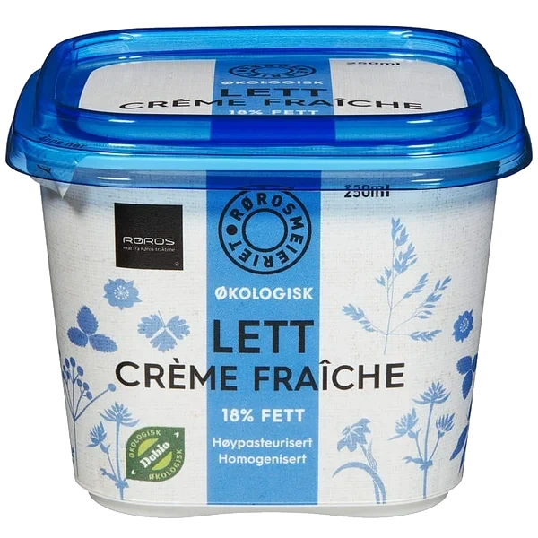 Creme Fraiche Lett 250ml Økol Rørosmeier
