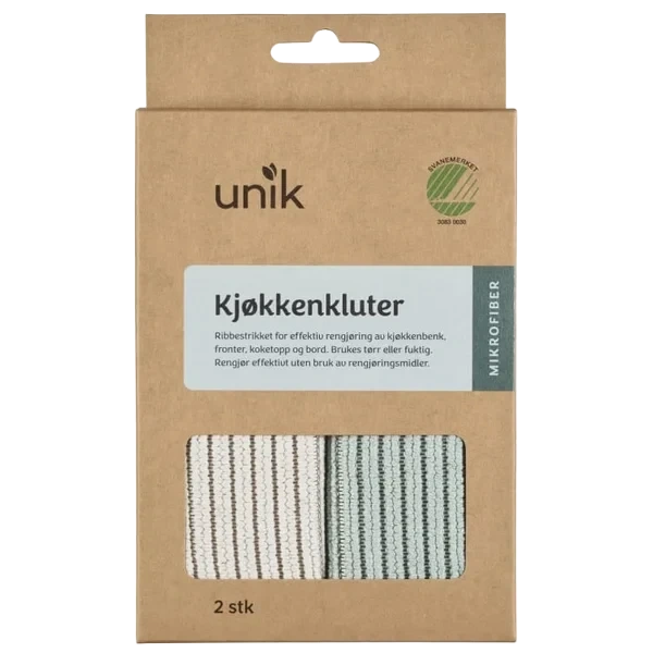 Kjøkkenklut Mikrofiber 2pk Unik