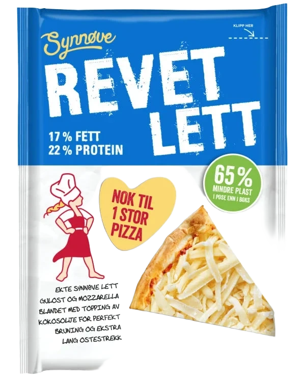 Synnøve Lett 17% Revet 200g