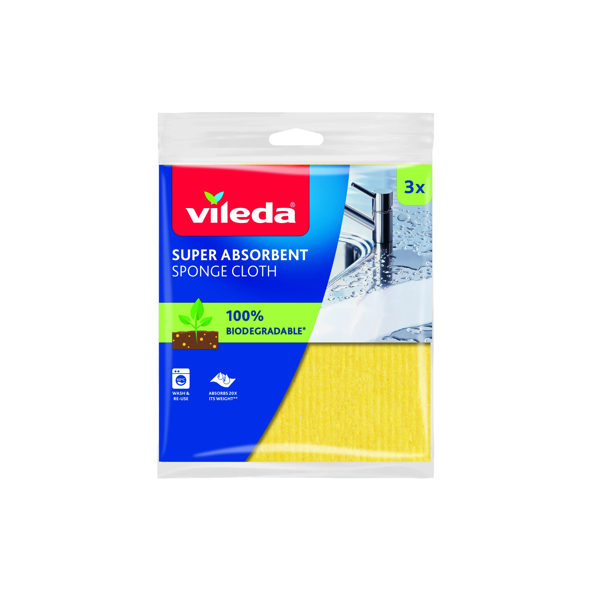 Super Absorbent Sponge Cloth 3 st