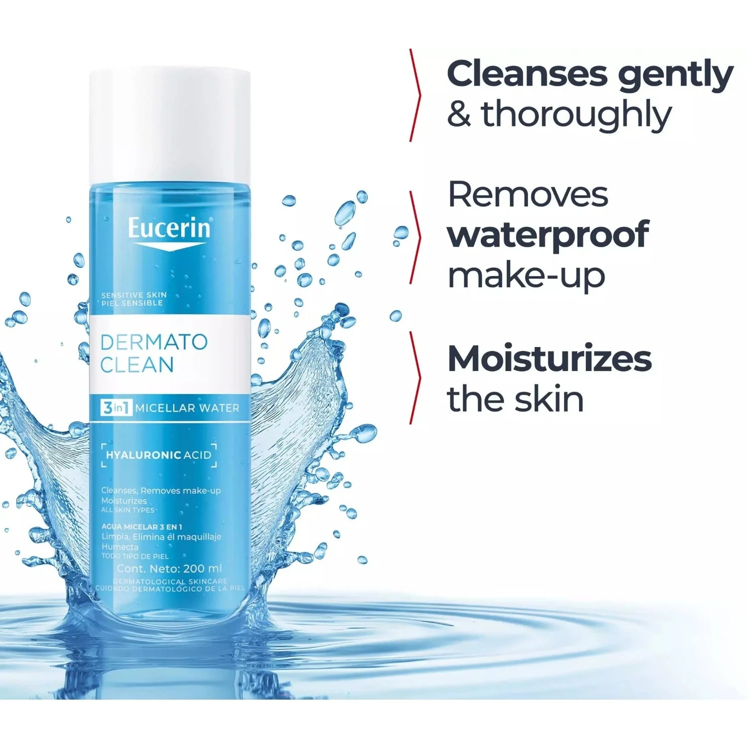 Eucerin DermatoClean Micellar Water 3in1 200 ml