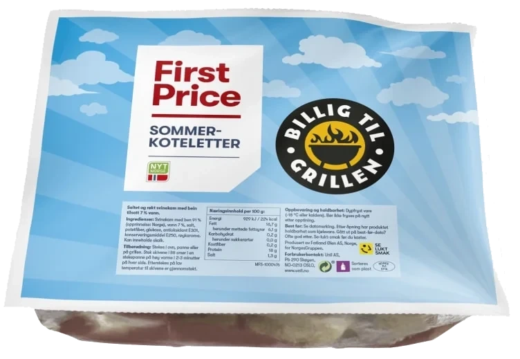 Sommerkoteletter Frys Ca1kg First Price
