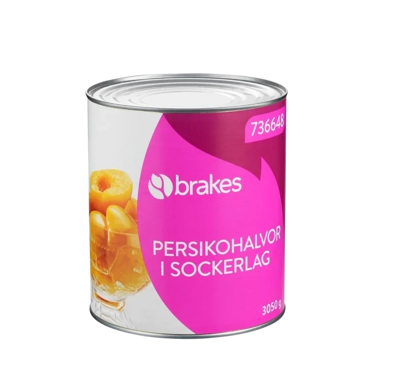 Persikohalvor i sockerlag