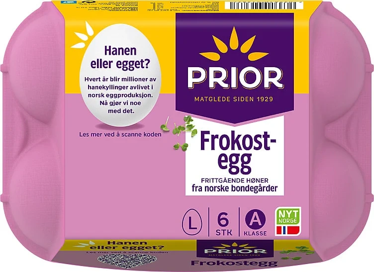Egg Frittgående L Frokostegg 63-73g Prior