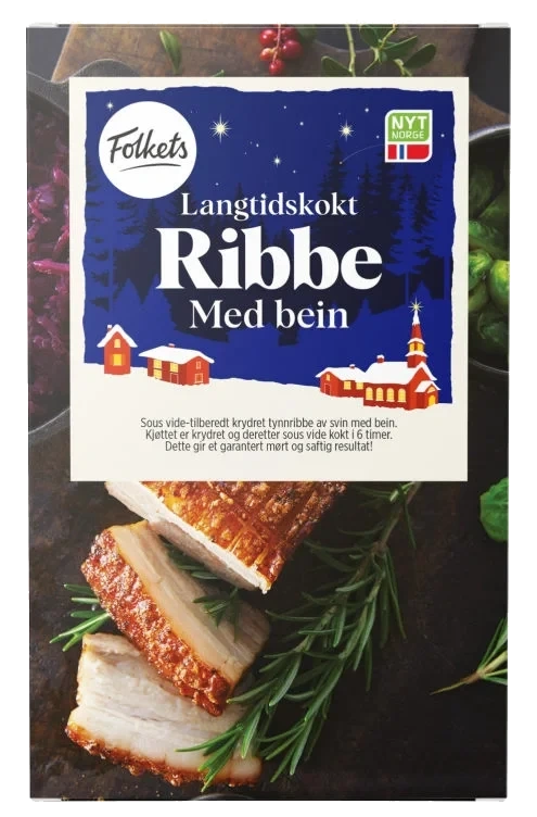 Ribbe Sous Vide m/Krydret Ca500g Folkets