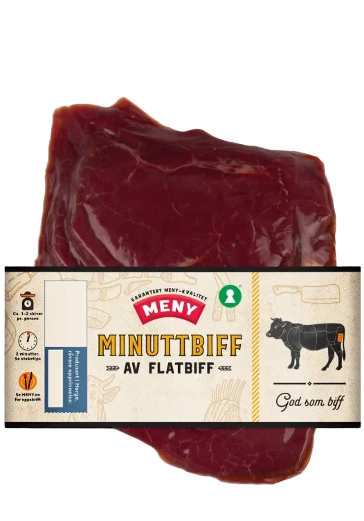 Storfe Minuttbiff Av Flatbiff Ca400g Meny