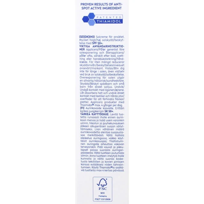 Solskydd Ansikte Dark Spot SPF 50