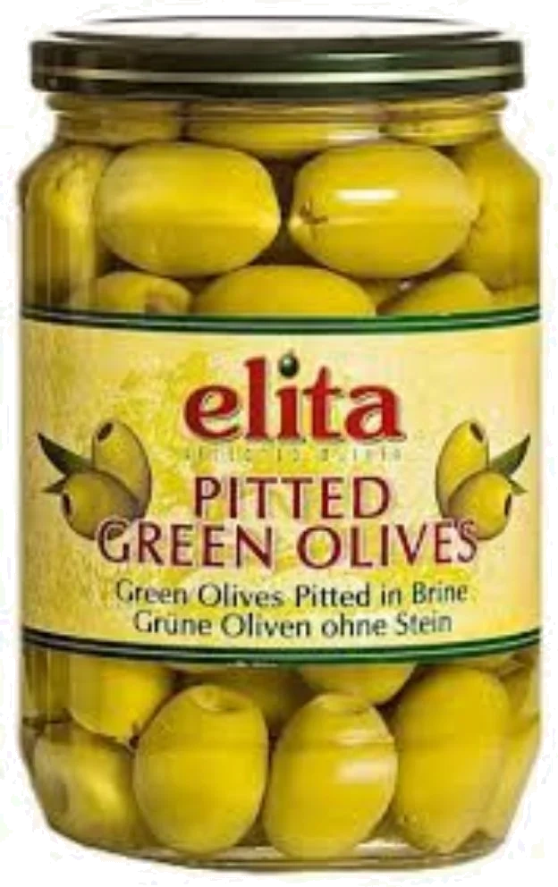 Elita Grønn Oliven m/Hvitløk 700g