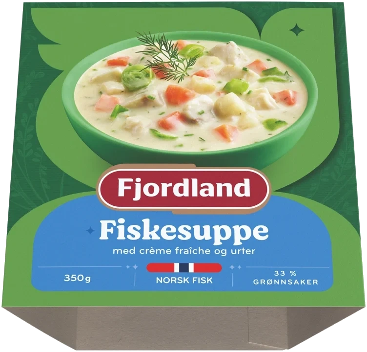 Fiskesuppe med creme fraiche og urter 350g