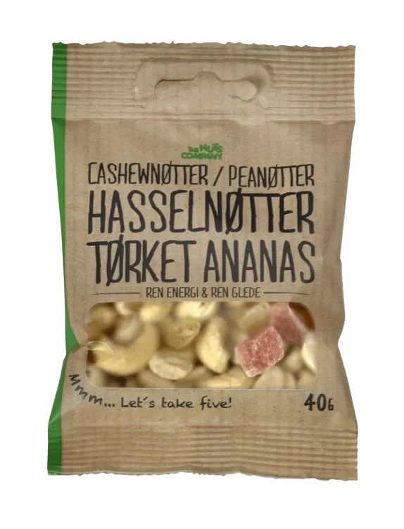Nøttemix m/Ananas 40g The Nuts Company