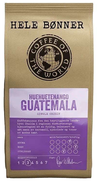 Huehuetenango Guatemala Hele Bønner 340g Cotw