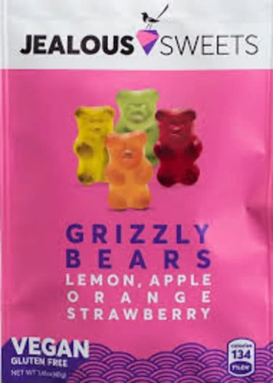 Jealous Sweets Gelefrukt Grizzly Bears Sitron Eple Appelsin og Jordbær125g