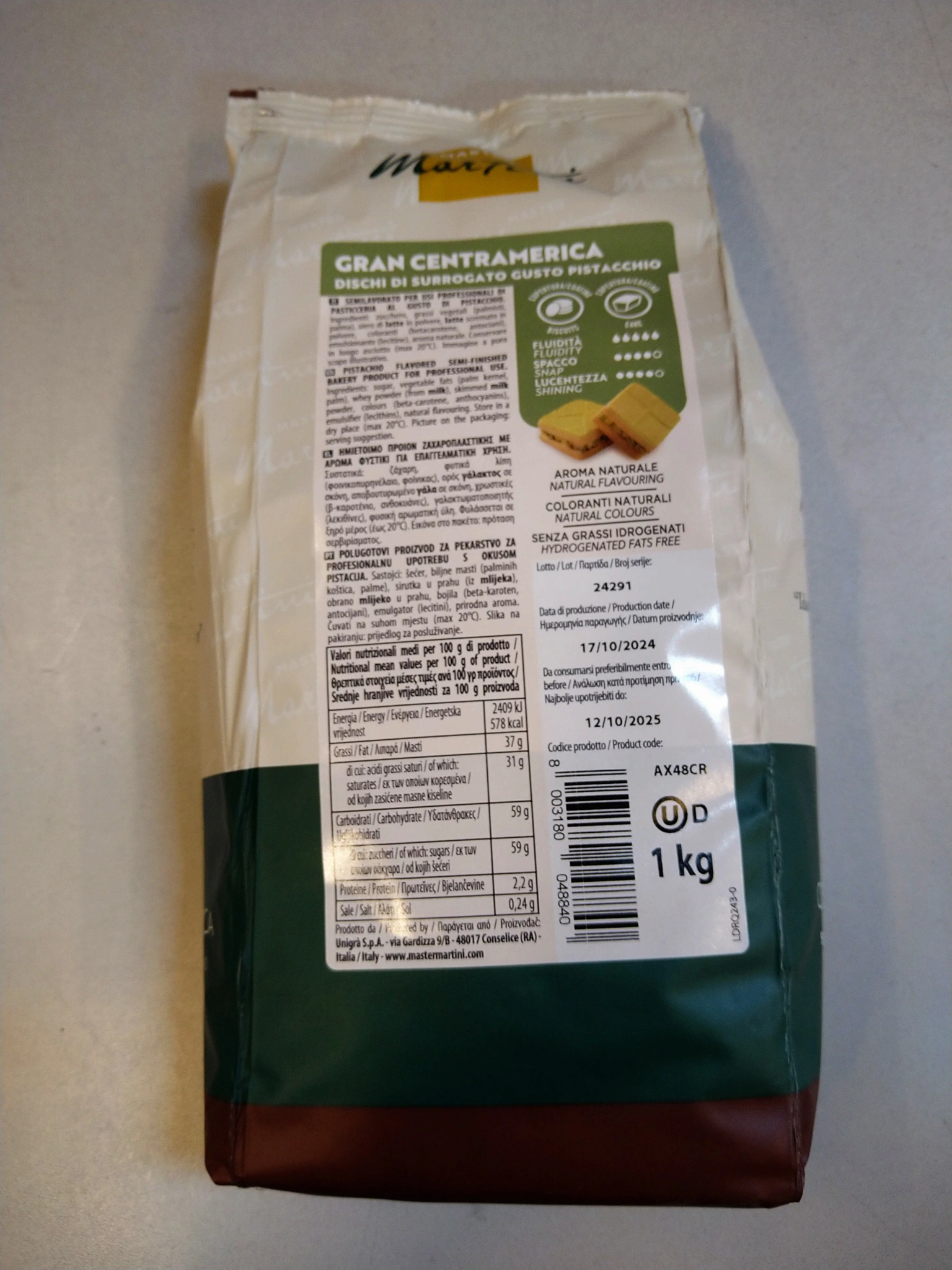 Grön Pistage Non Temp Pellets