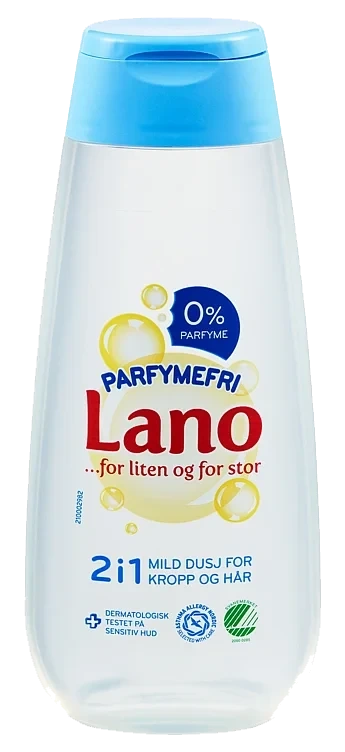 Lano Parfymefri 2i1 Mild Dusj 250ml