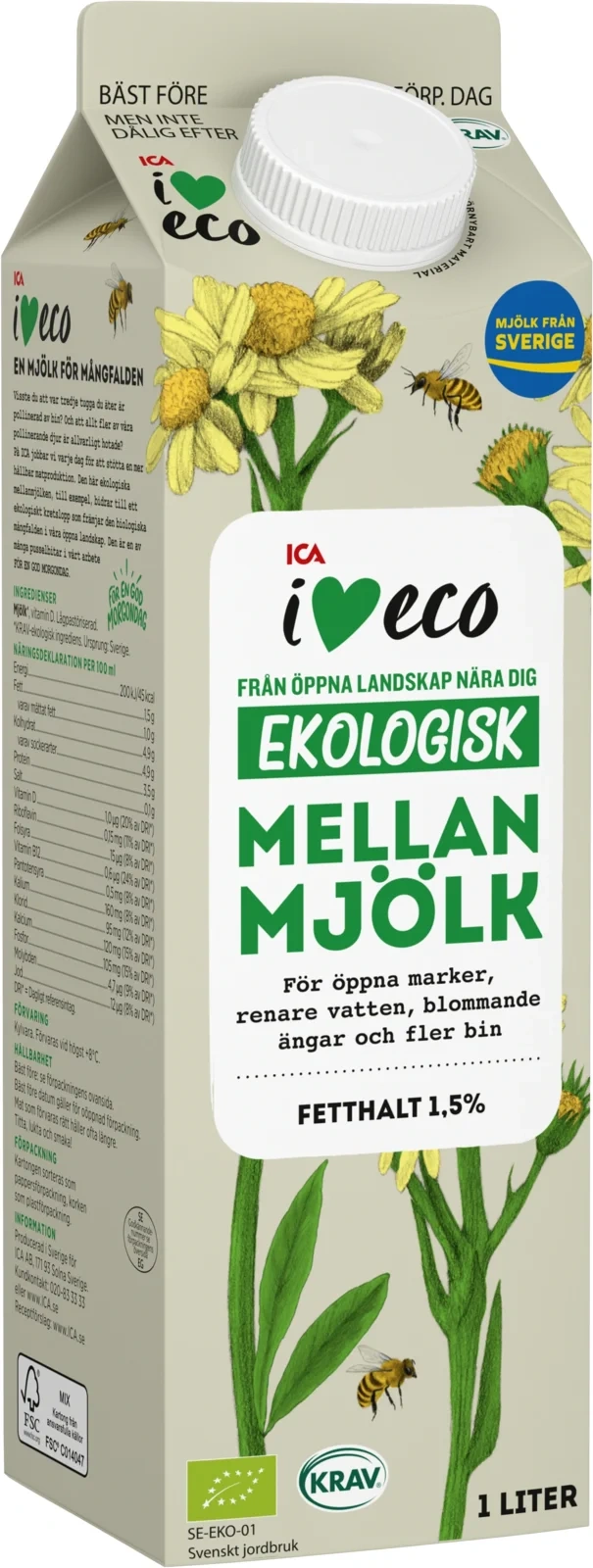 Ekologisk Mellanmjölk 1.5%