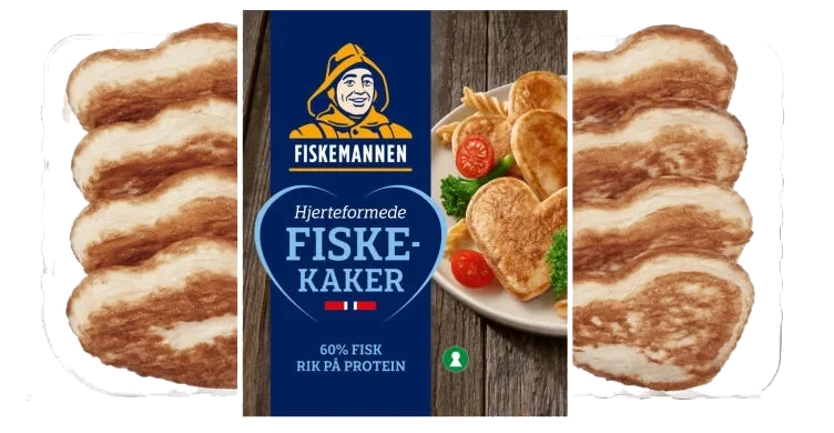 Fiskekaker Hjerte 660g Fiskemannen