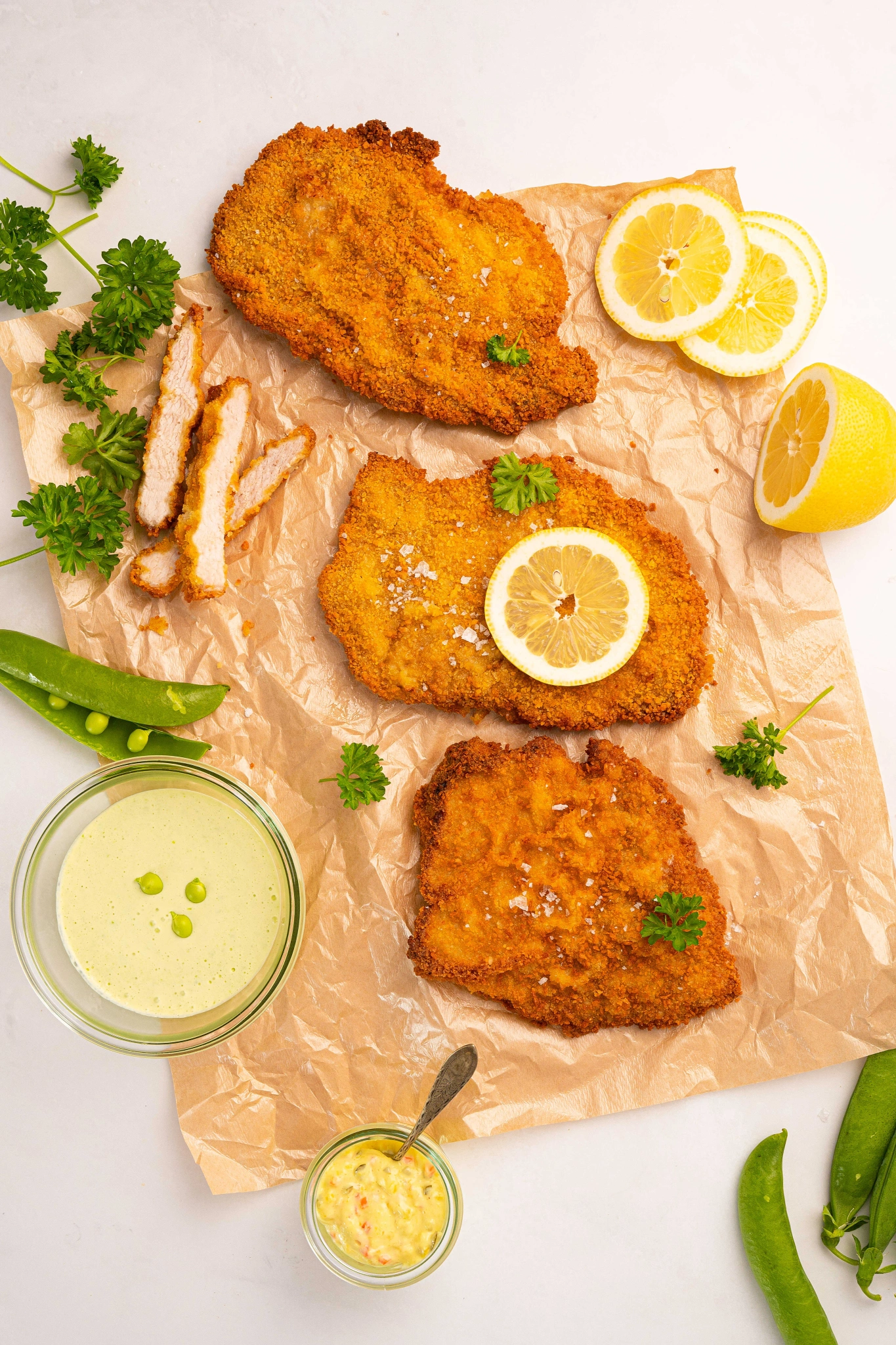 Panerad fläskschnitzel förstekt