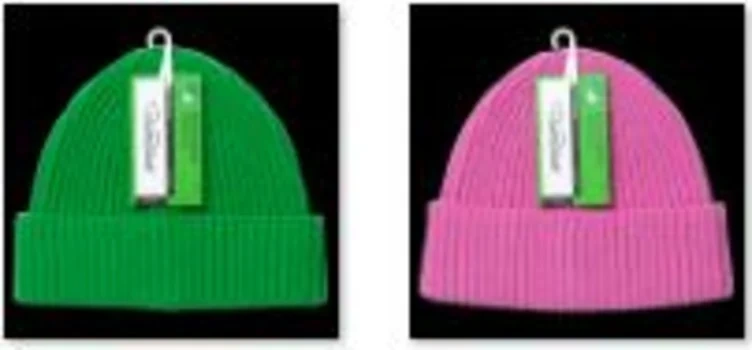 Wool Beanie Green/Pink Onesize Pierre Robert