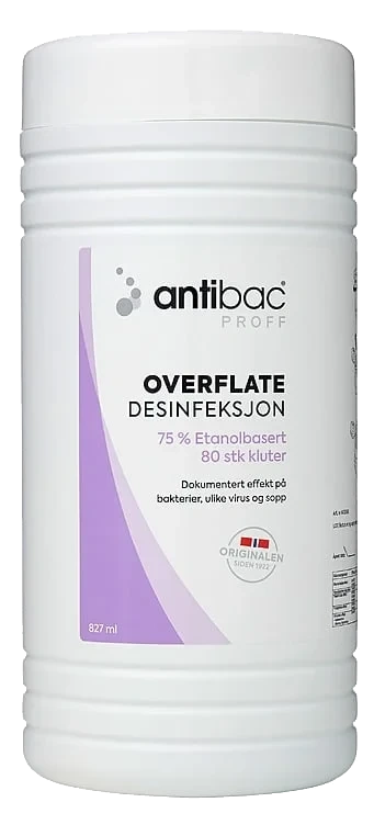 Antibac overflatedesinfekjson kluter  80stk