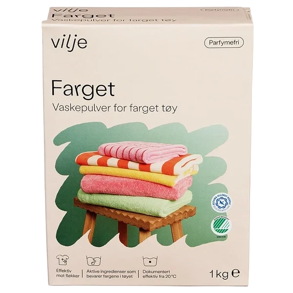 Vilje Tøyvask Farget Pulver 1kg